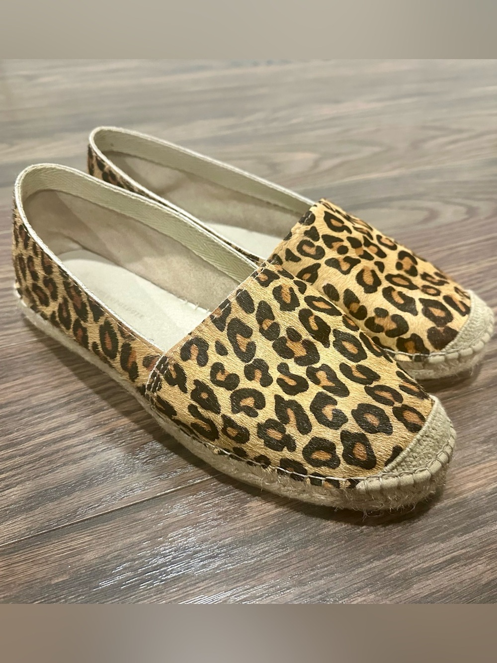 Anthropologie Leopard Print Espadrille Flats - Brown & Black Women 9 US 40 EU